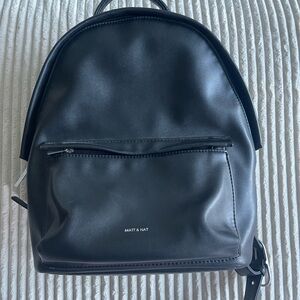 Matt & Nat Black Vegan Leather Backpack